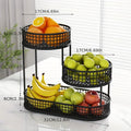 Black Stainless Steel Fruit Basket - Durable, Modern Design, 1.022 kg - SuperSaverAU - view 2