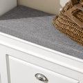 Premium White Tilt Out Shoe Cabinet with Cushion Seat Shoe Rack 60cm