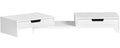 White Monitor Stand with Drawers - SuperSaverAU - view 1