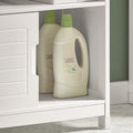 Premium White Bathroom Vanity Storage Unit with Sliding Doors 60cm