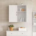 Versatile White Wall Cabinet with Adjustable Shelf - SuperSaverAU - view 2