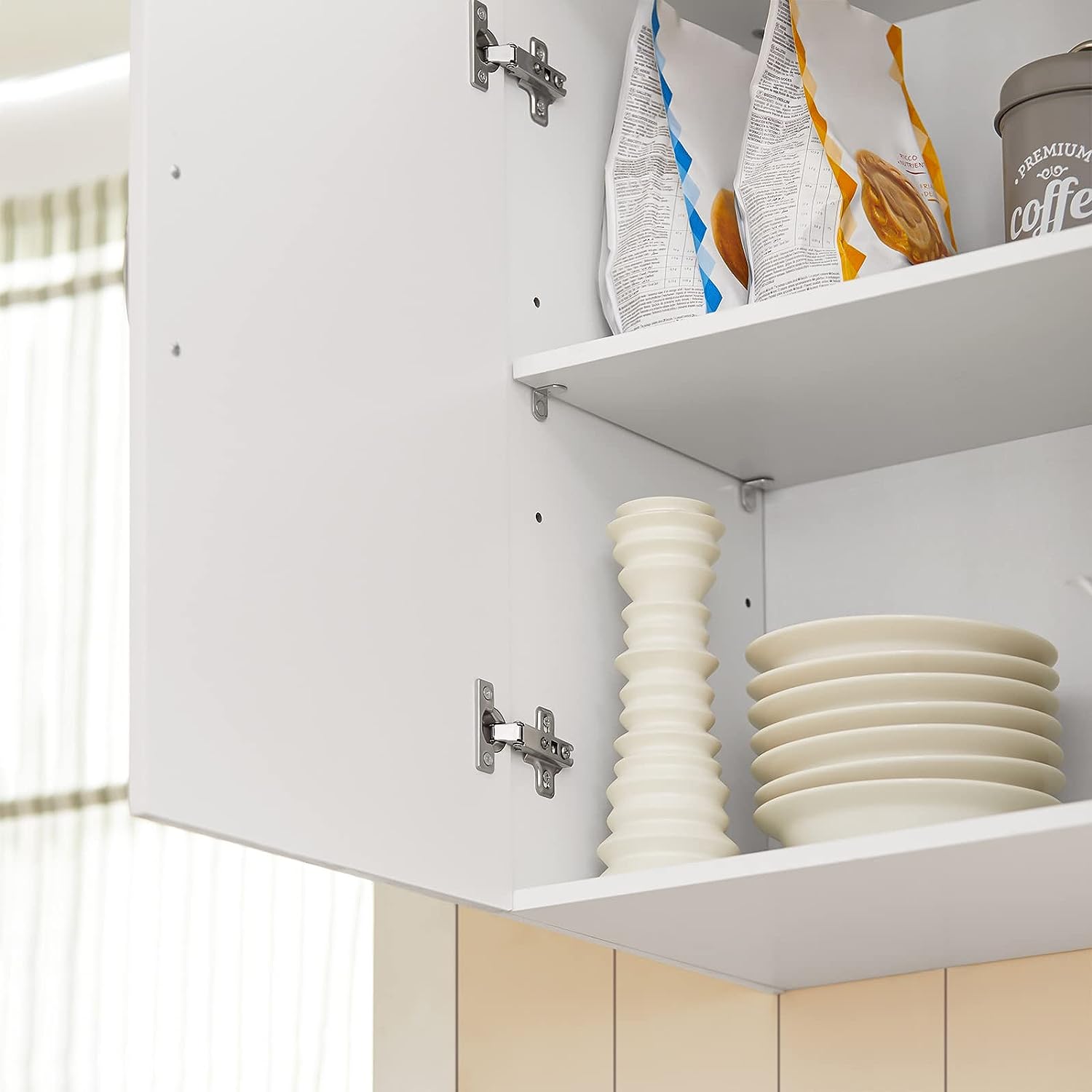 Versatile White Wall Cabinet with Adjustable Shelf - SuperSaverAU - view 8