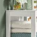 White Freestanding Cabinet 2 Drawers Shelf Cupboard 30x30x90 cm, Stylish Storage Solution - SuperSaverAU - view 4