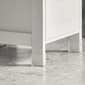 White Freestanding Cabinet 2 Drawers Shelf Cupboard 30x30x90 cm, Stylish Storage Solution - SuperSaverAU - view 5