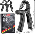Premium Adjustable Hand Grip Strengthener with Counter - 5-60kg, 2 Pack