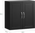 Sleek Black Wall Storage Cabinet with Adjustable Shelf - SuperSaverAU - view 3