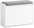 Modern Hallway Shoe Bench with Cushion and Storage - SuperSaverAU - view 1