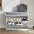 Modern Hallway Shoe Bench with Cushion and Storage - SuperSaverAU - view 4