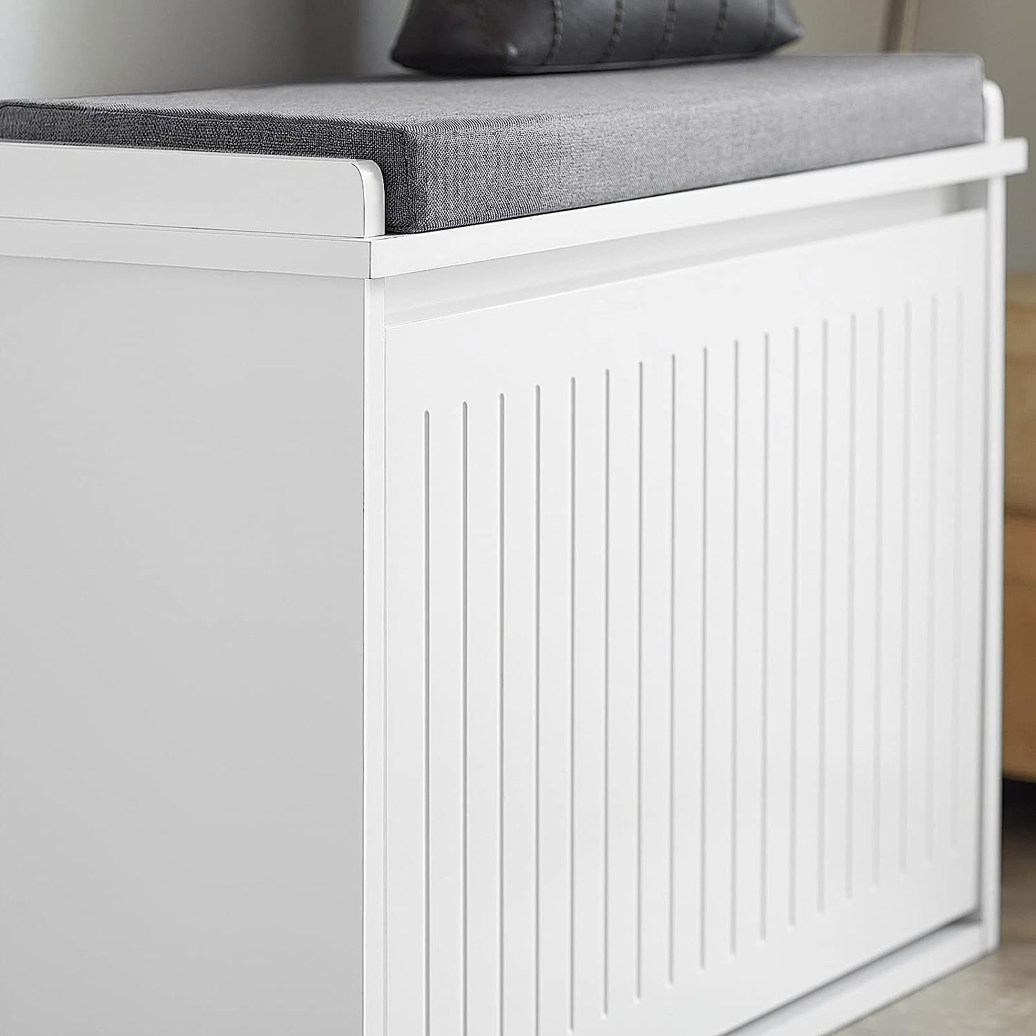 Modern Hallway Shoe Bench with Cushion and Storage - SuperSaverAU - view 6