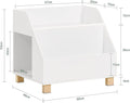 Kids White Storage Bookcase 3 Compartments MDF Pine Wood 48x60x53 cm - SuperSaverAU - view 3