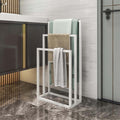 Premium 3 Tier Freestanding Metal Towel Rack – White 44 x 86cm
