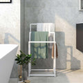 Premium 3 Tier Freestanding Metal Towel Rack – White 44 x 86cm