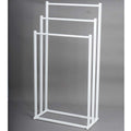 Premium 3 Tier Freestanding Metal Towel Rack – White 44 x 86cm