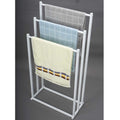 Premium 3 Tier Freestanding Metal Towel Rack – White 44 x 86cm