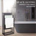 3 Tier Metal Towel Rack Freestanding Bathroom Organizer Rail, 30 x 30 x 20 cm, Durable Steel - SuperSaverAU - view 3