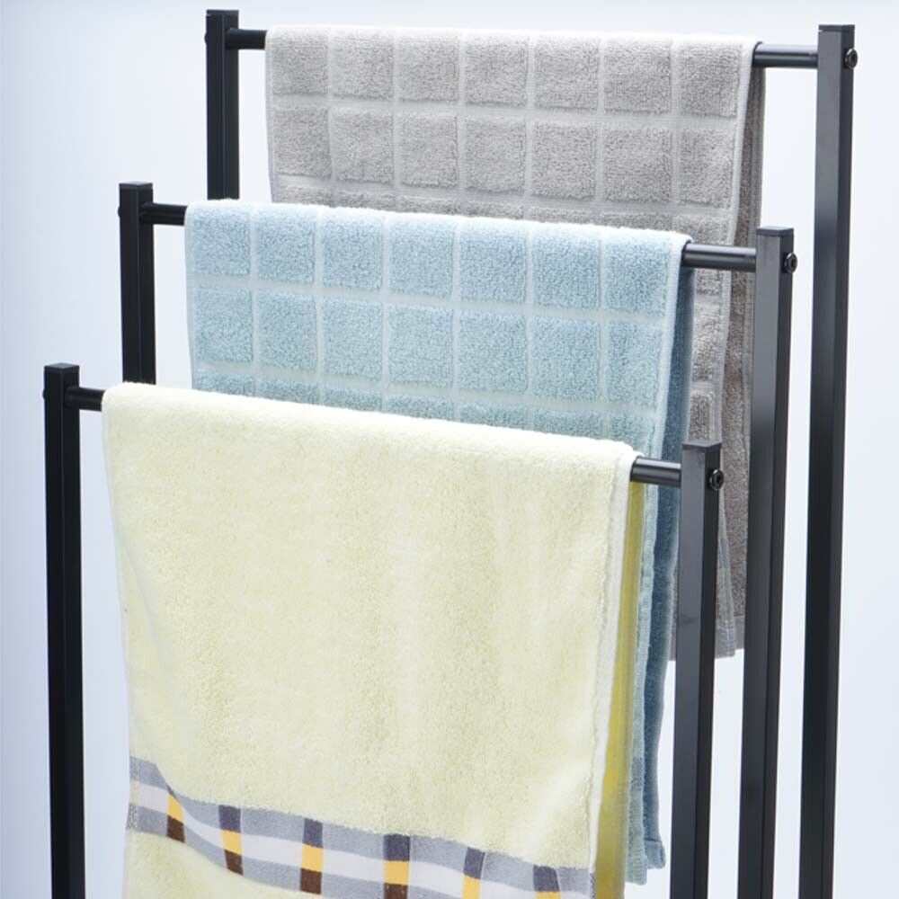 3 Tier Metal Towel Rack Freestanding Bathroom Organizer Rail, 30 x 30 x 20 cm, Durable Steel - SuperSaverAU - view 9