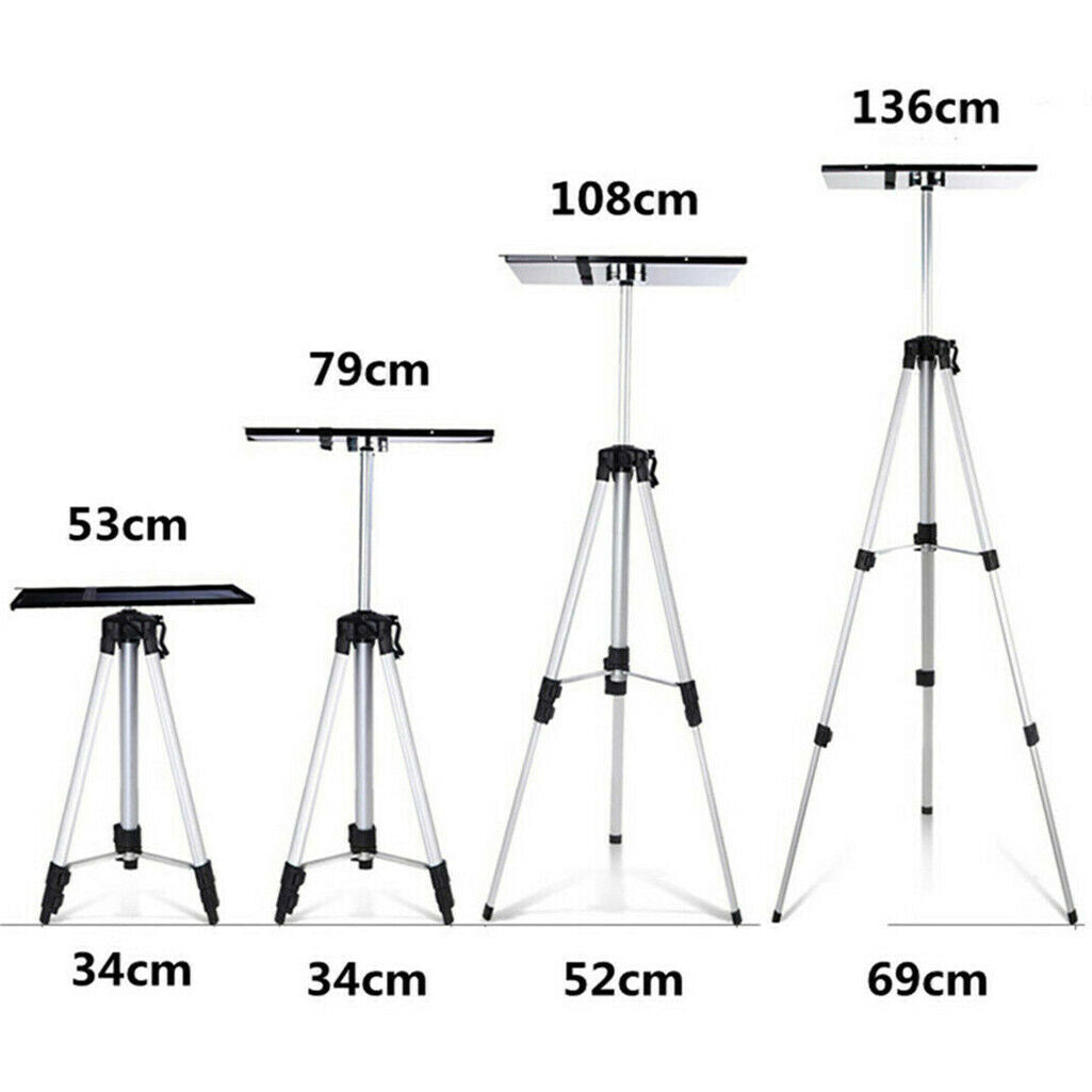 Adjustable Aluminium Laptop and Projector Tripod Stand 52-140cm