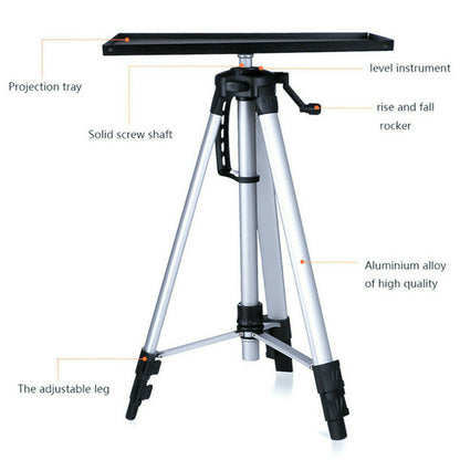 Adjustable Aluminium Laptop and Projector Tripod Stand 52-140cm