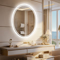 500x700mm Oval LED Bathroom Mirror Dimmable Anti-Fog with Touch Control - SuperSaverAU - view 3