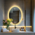 500x700mm Oval LED Bathroom Mirror Dimmable Anti-Fog with Touch Control - SuperSaverAU - view 4