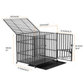 42 XL Heavy Duty Dog Cage Playpen Kennel w/ Wheels, Durable Steel, Dual Access Doors - SuperSaverAU - view 2