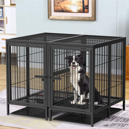 52 XXXL Heavy Duty Dog Cage Large Breed Kennel on Wheels
