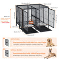 XXXL Heavy Duty Dog Cage on Wheels - Durable Steel, Easy Mobility, Secure Locking - SuperSaverAU - view 4
