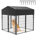 Outdoor Dog Kennel XS Pet Cage with Roof & Cover 127x120x134cm - Weather-Resistant, Durable, Secure - SuperSaverAU - view 1