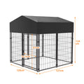 Outdoor Dog Kennel XS Pet Cage with Roof & Cover 127x120x134cm - Weather-Resistant, Durable, Secure - SuperSaverAU - view 5