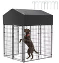 Luxury Outdoor Dog Kennel Pet Cage with Roof Cover 125x120x165cm, Weatherproof - SuperSaverAU - view 1