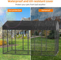 Luxury Outdoor Dog Kennel Pet Cage with Roof Cover 125x120x165cm, Weatherproof - SuperSaverAU - view 4