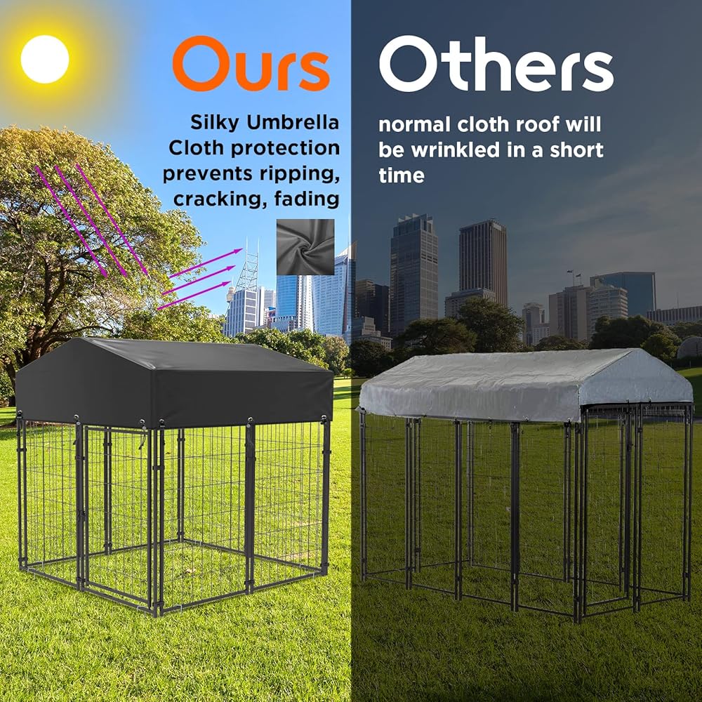 Large Outdoor Dog Kennel 250x120x165cm - Weather-Resistant, Secure, Versatile - SuperSaverAU - view 4