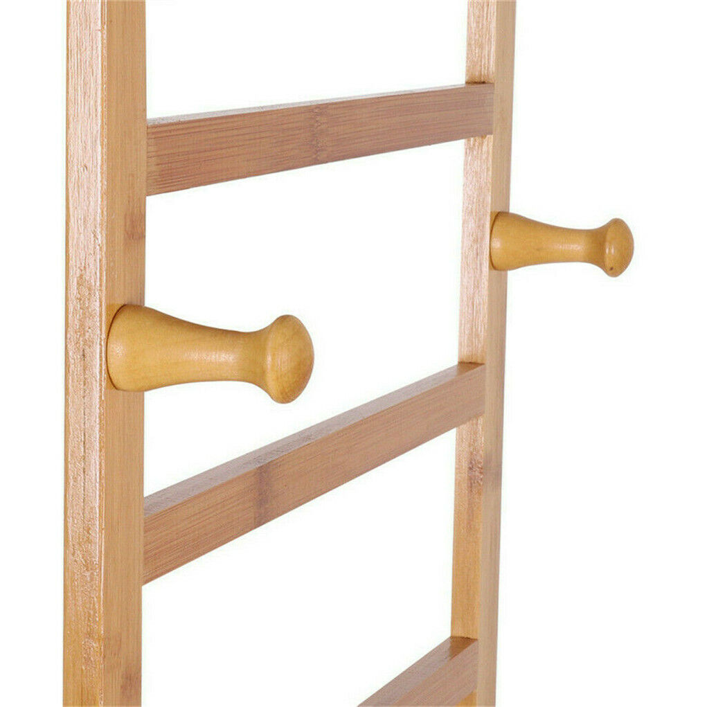 Eco-Friendly 3-Tier Wooden Clothes Rack Rolling Garment Stand 80x35x165 cm - SuperSaverAU - view 10