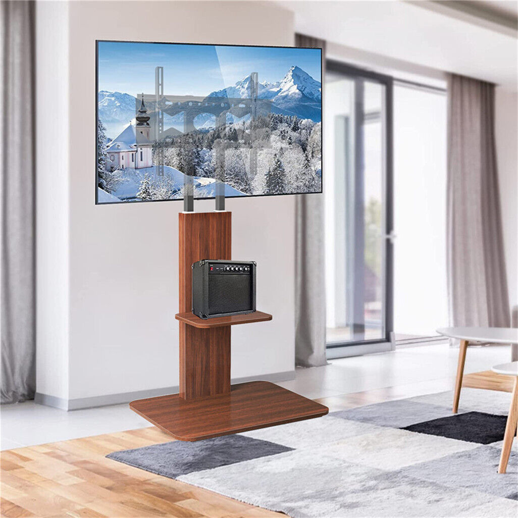 Heavy Duty Adjustable TV Floor Stand Mount 65" Black - SuperSaverAU - view 2