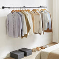 Industrial Iron Pipe Clothes Rail 180cm Vintage Wall Shelf with Hooks - SuperSaverAU - view 4