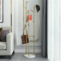 Marble & Metal Coat Rack Stand Heavy Duty 31.7x31.7x172.5 cm with 9 Hooks - SuperSaverAU - view 6