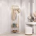 Gold Metal Coat Rack Stand with Granite Base - Hall Tree - SuperSaverAU - view 3