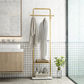 Gold Metal Coat Rack Stand with Granite Base - Hall Tree - SuperSaverAU - view 4