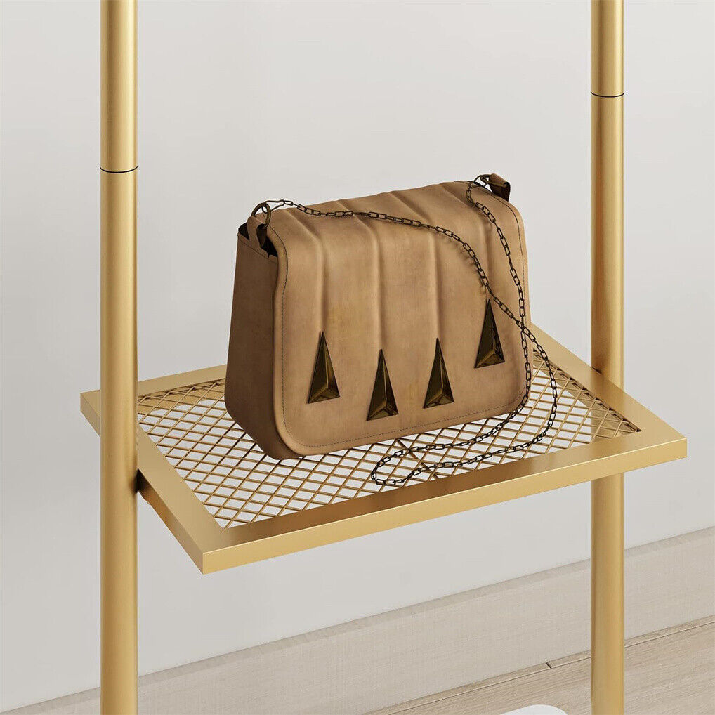 Gold Metal Coat Rack Stand with Granite Base - Hall Tree - SuperSaverAU - view 6
