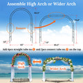 Premium Metal Garden Arch Trellis – Dark Green for Climbing Plants
