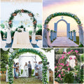 Premium Metal Garden Arch Trellis – Dark Green for Climbing Plants