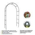 Premium Metal Garden Arch Trellis – Dark Green for Climbing Plants