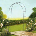 Premium Metal Garden Arch Trellis – Dark Green for Climbing Plants