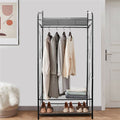 Extra Large Iron Clothes Rack Garment Hanging Stand with 3 Shelves, 79x36x161 cm - SuperSaverAU - view 6