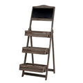 Vintage Wooden Chalkboard Easel with 3 Shelves - 38x50CM - SuperSaverAU - view 4