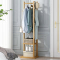 Bamboo Coat & Hat Rack Stand with Shoe Shelf - SuperSaverAU - view 5