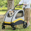 XL Dog Stroller Pet Pushchair Foldable Travel Cart - Spacious, Dual-Entry, Durable - SuperSaverAU - view 3