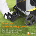 Dog Stroller 30x30x20 cm with Rain Cover, Dual Entry, Foldable Pet Cart - SuperSaverAU - view 6