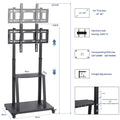 Adjustable Rolling TV Stand 32-80 Inches with 2-Tier Shelf - SuperSaverAU - view 4