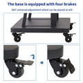 Adjustable Rolling TV Stand 32-80 Inches with 2-Tier Shelf - SuperSaverAU - view 6